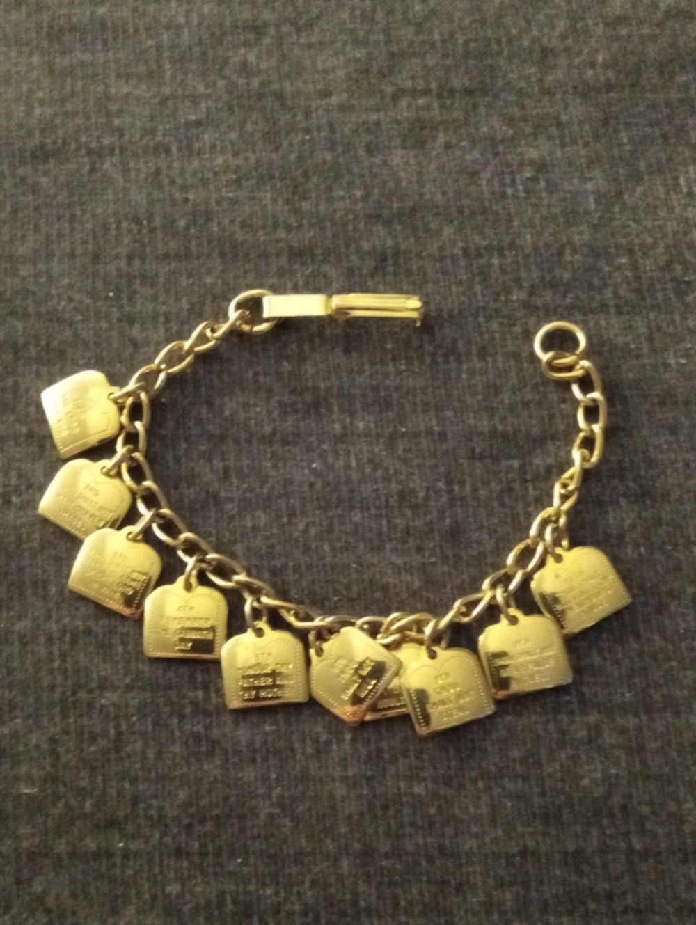 Child's Charm Bracelet - Ten Commandments
